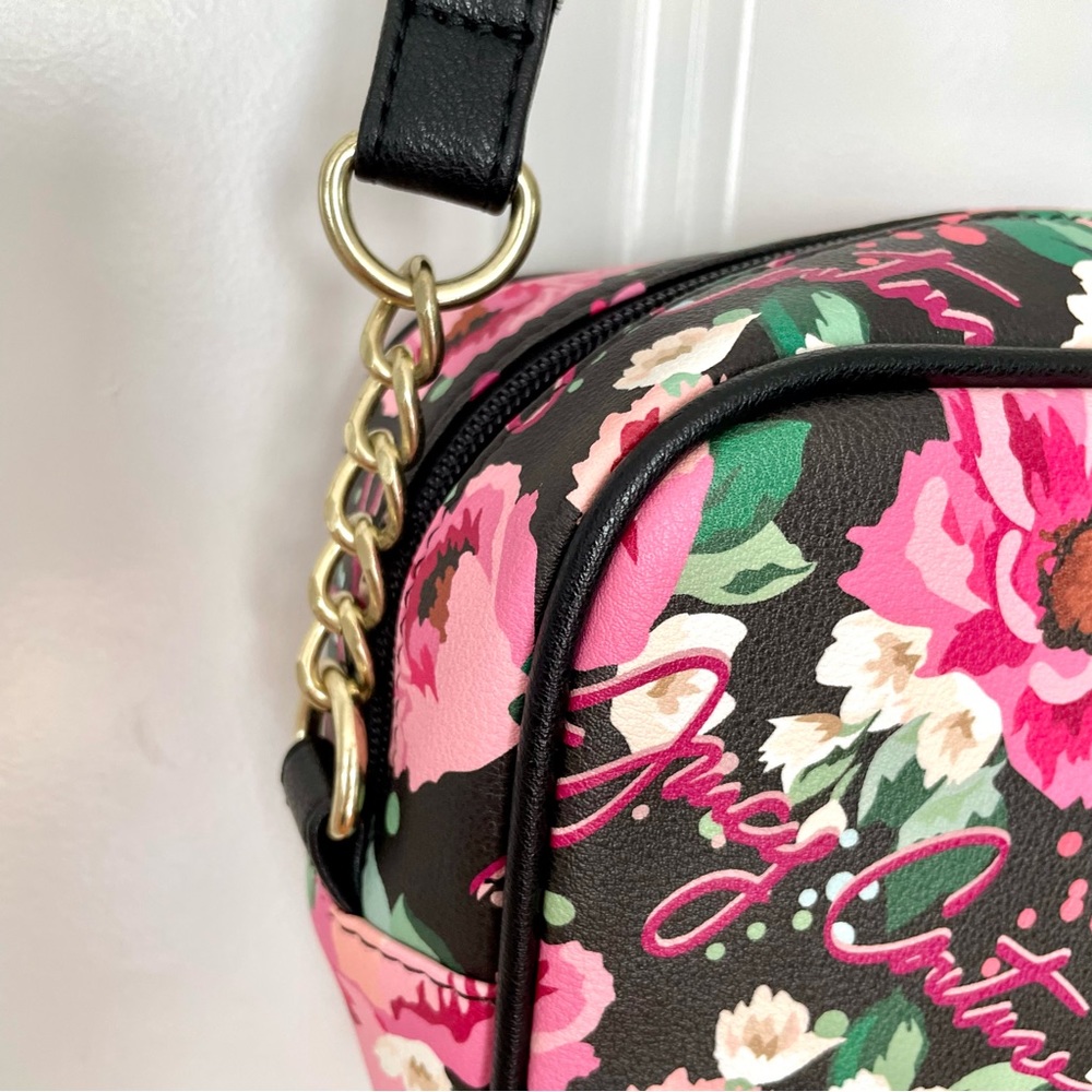 Juicy Couture•NWT•Black•PICK UR PETAL Floral Camera Crossbody Bag•Adjust. Strap - Picture 3 of 13